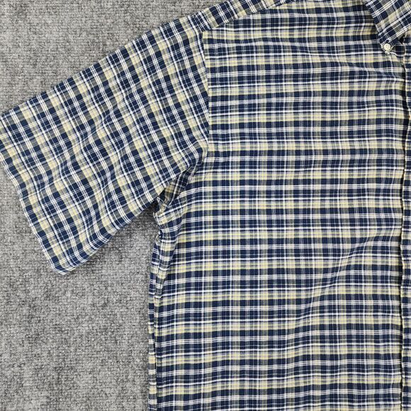 Ralph Lauren Shirt Mens Large Blue Green Plaid Blaire Short Sleeve Button Down - Picture 7 of 13